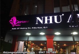 Bảng hiệu chữ nổi đèn cho shop thời trang: Như Anh, Lee Shop, SYW, Kỳ Duyên