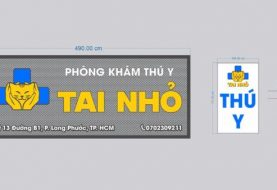Bảng hiệu phòng khám thú y, pet shop: mẫu, bản vẽ và cách làm