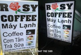 Bảng hiệu quán Rosy Coffee và hộp đèn đứng, Lý Chiêu Hoàng