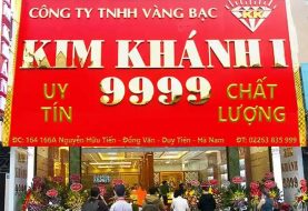 Bảng hiệu tiệm vàng, cửa hàng vàng bạc đá quý: mẫu và cách làm