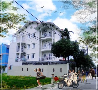 Bảng hiệu và mặt dựng alu công trình nhà phố