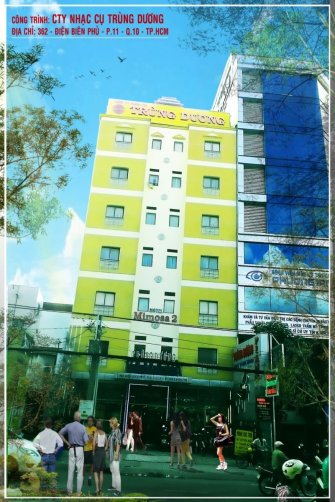 Bảng hiệu và mặt dựng alu khách sạn Mimosa 2
