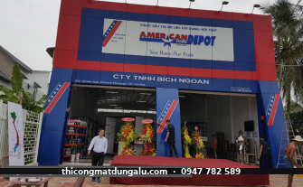 Mặt dựng alu American Home – Công ty TNHH Bích Ngoan tại Trà Vinh ngày khai trương