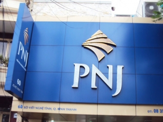 Mặt dựng alu và chữ nổi PNJ tại 60 Xô Viết Nghệ Tĩnh, quận Bình Thạnh