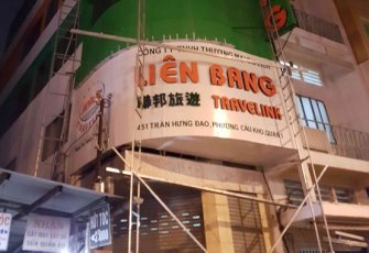 Thi công bảng hiệu Liên Bang Travel