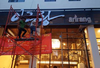 Thi công bảng hiệu nhà hàng Arirang