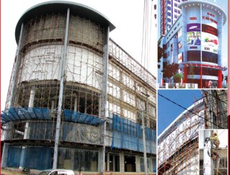 Thi công mặt dựng alu toà nhà cao tầng