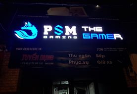 Bảng hiệu cửa hàng công nghệ: PSM Gaming, Clickbuy và Di Động Thông Minh