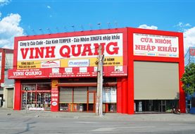 Bảng hiệu cửa hàng nhôm kính, cửa nhôm, kính cường lực