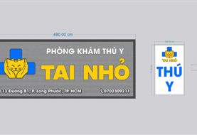 Bảng hiệu phòng khám thú y, pet shop: mẫu, bản vẽ và cách làm