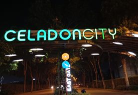 Cải tạo chữ nổi cổng khu đô thị Celadon City: từ chữ cũ hư đến sáng lại