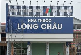 Mặt dựng alu cho chuỗi nhà thuốc và siêu thị mini: Long Châu, FPT Pharma, Green Mart